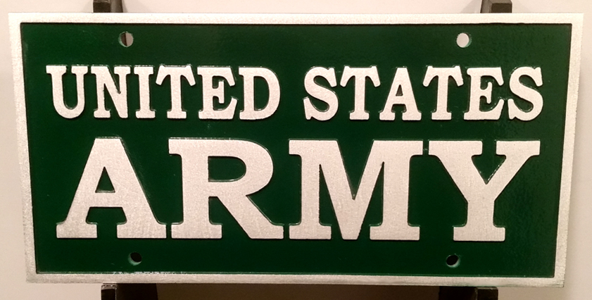United States ARMY Cast Aluminum License Plate
